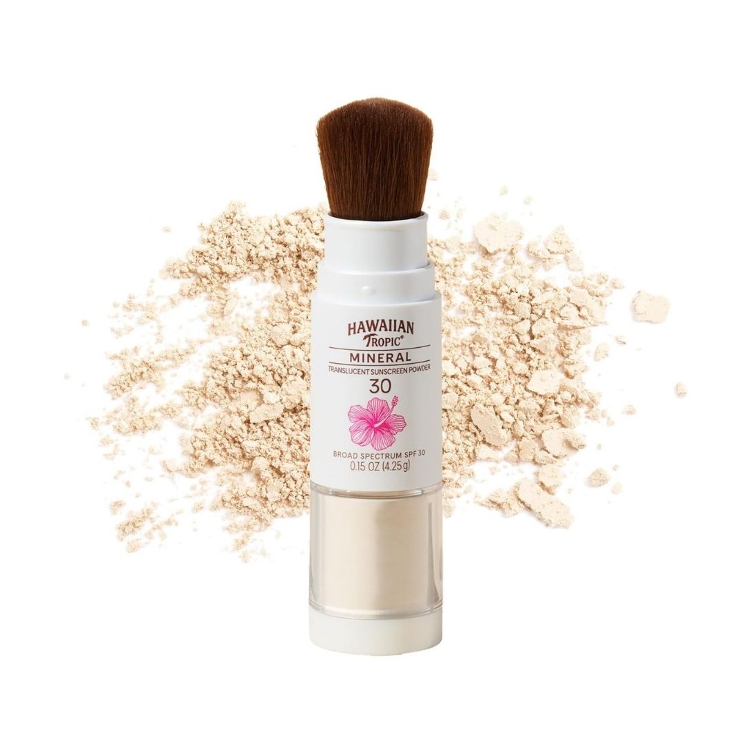 Hawaiian Tropic Mineral Powder Sunscreen Brush SPF 30, 0.15oz