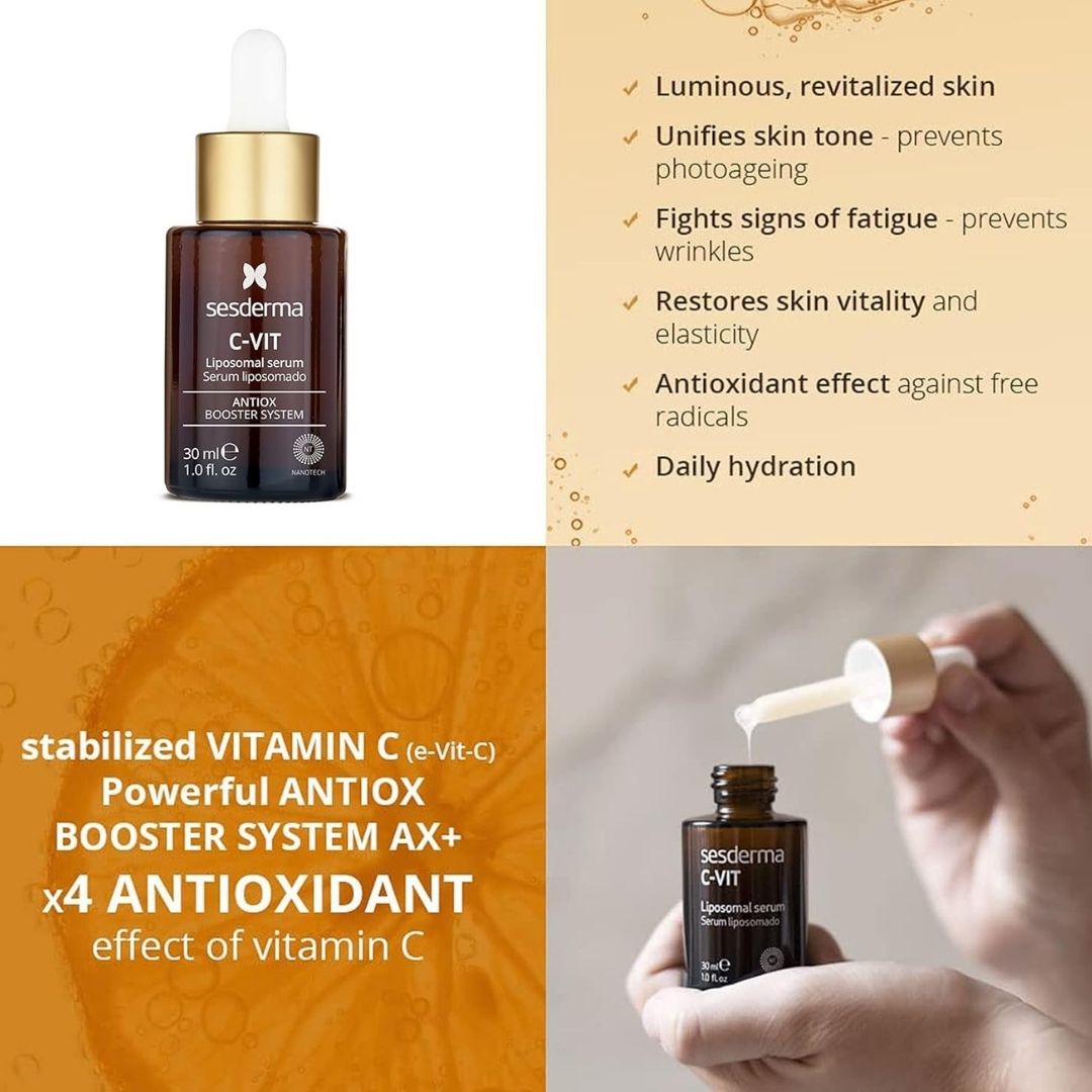Sesderma C‑VIT Liposomal Vitamin C Serum – Brightening Antioxidant, 30 ml