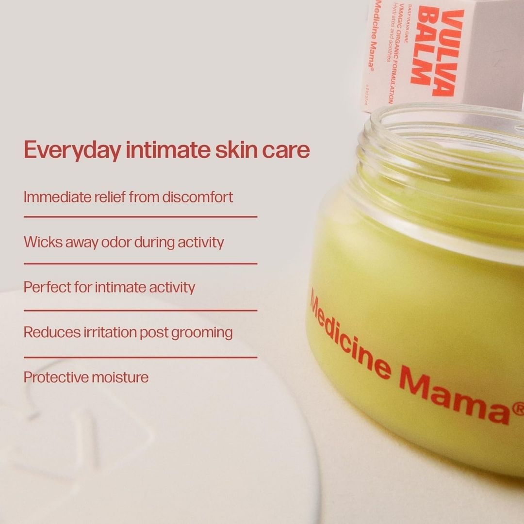 Medicine Mama Organic Vulva Balm – Intimate Skin Care, Menopause Support – Relieves Feminine Dryness, Itching & Irritation – Hormone Free, Vaginal Moisturizer for Women – 2 oz