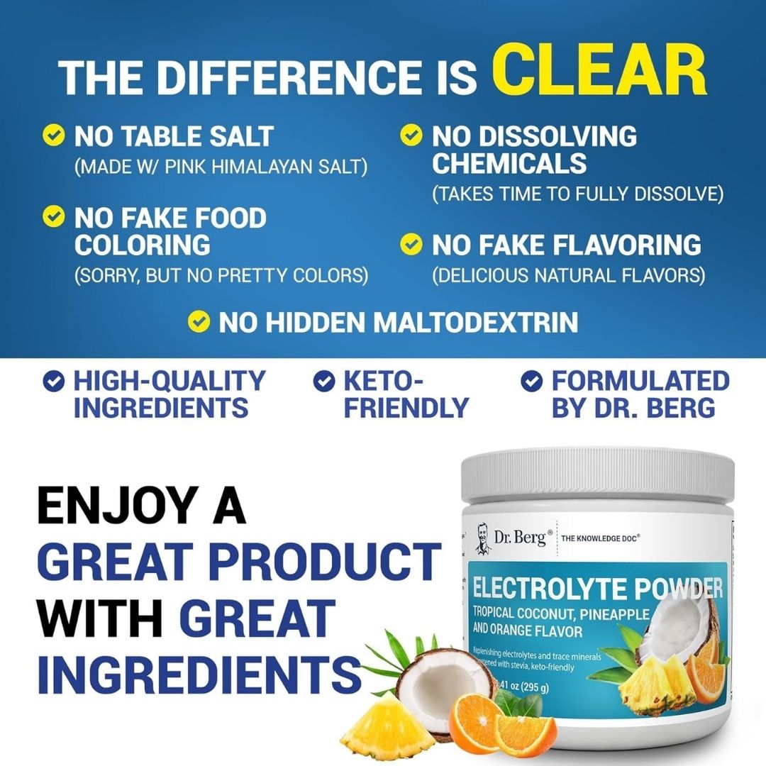 Dr. Berg Zero Sugar Hydration Keto Electrolyte Powder - 50 Servings