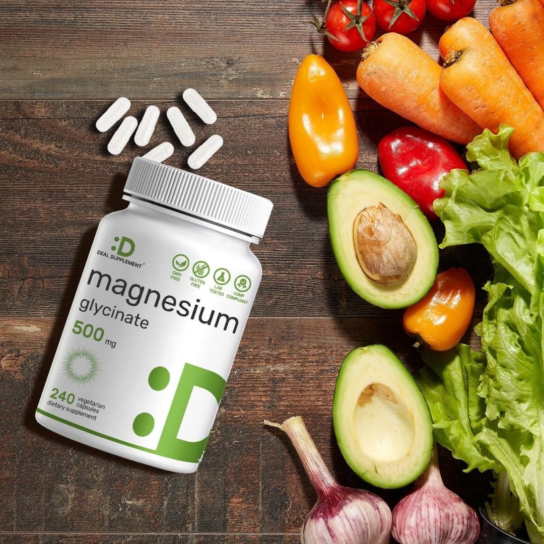 DEAL SUPPLEMENT - Magnesium Glycinate 500mg - 240 Veggie Capsules