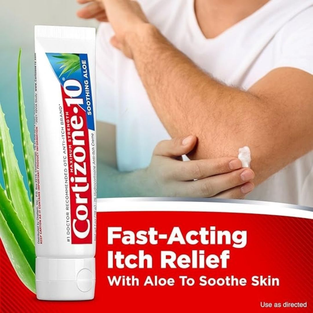 Cortizone 10 Maximum Strength Anti‑Itch Cream With Aloe, 2 oz