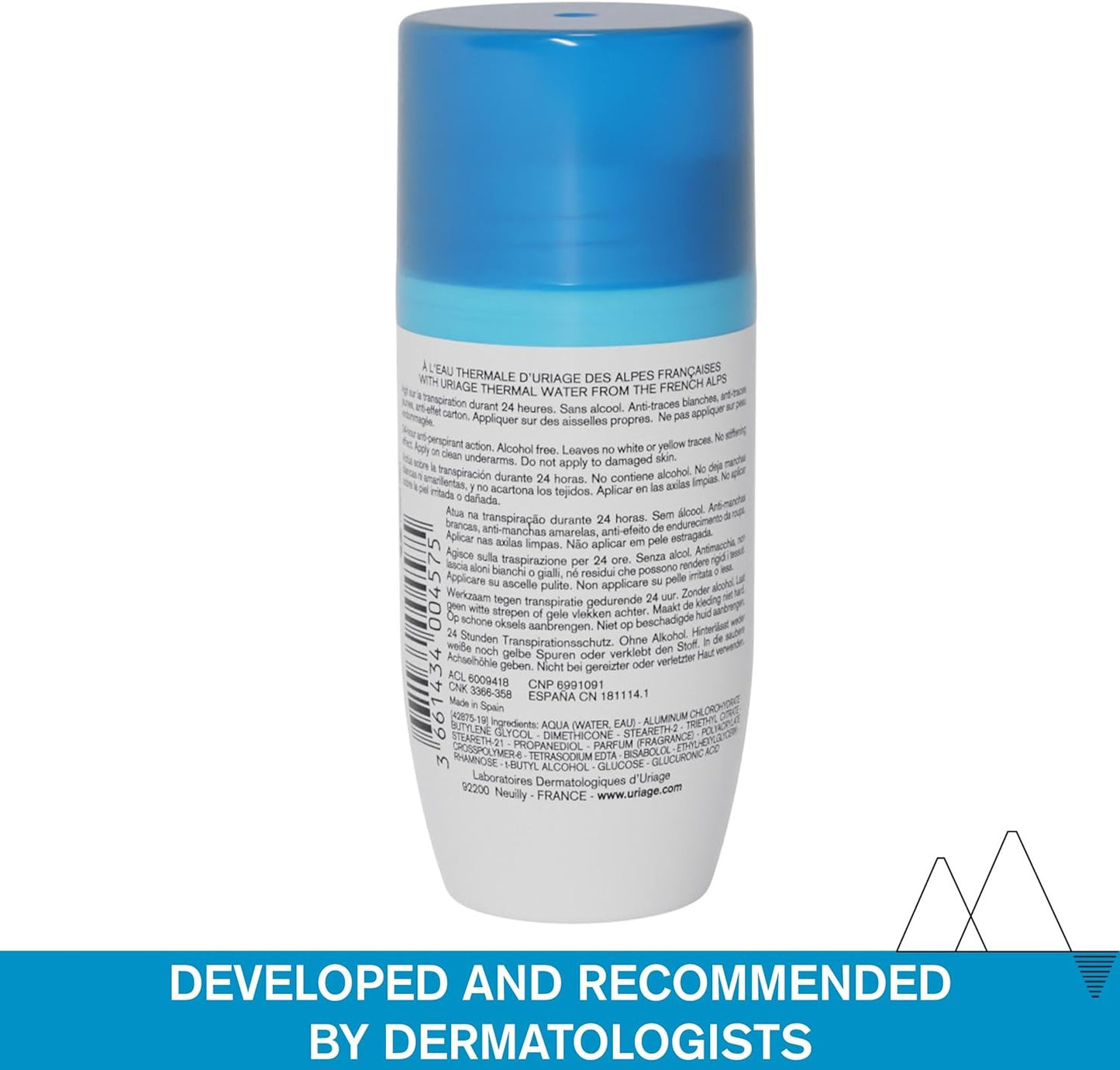 Uriage Power3 Antiperspirant Deodorant Roll-on 24H