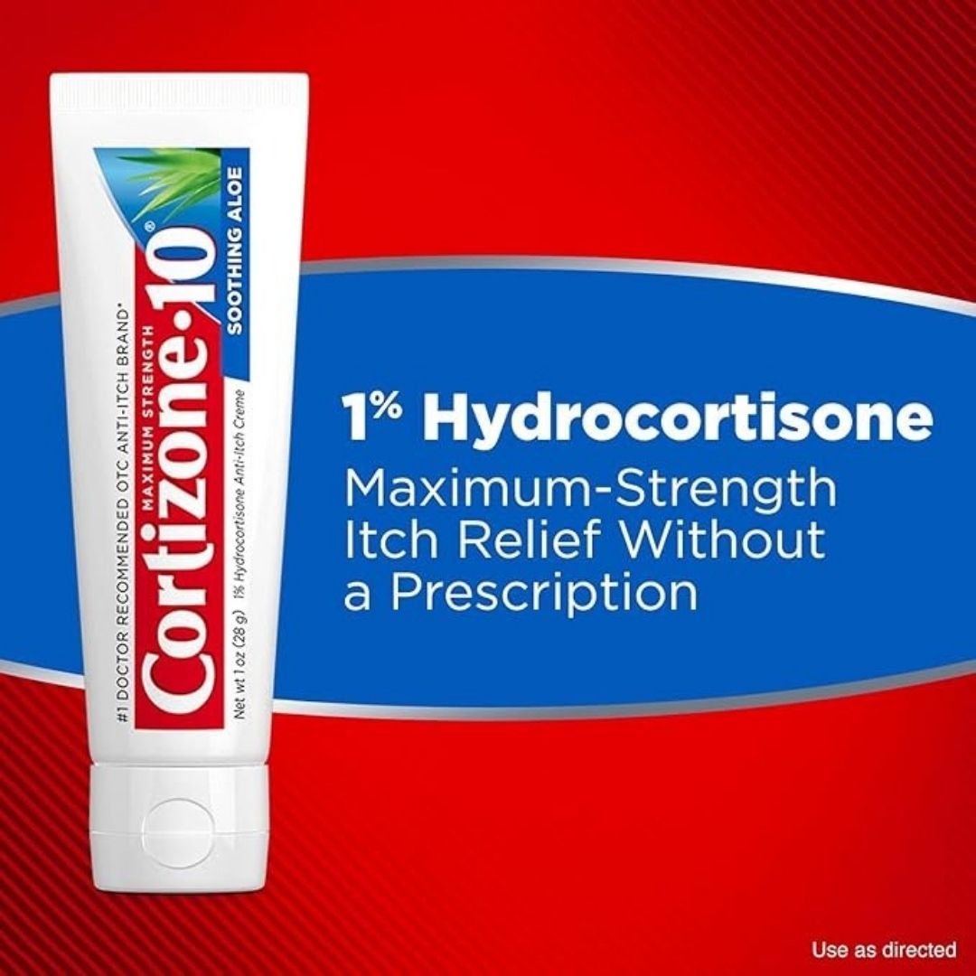 Cortizone 10 Maximum Strength Anti‑Itch Cream With Aloe, 2 oz