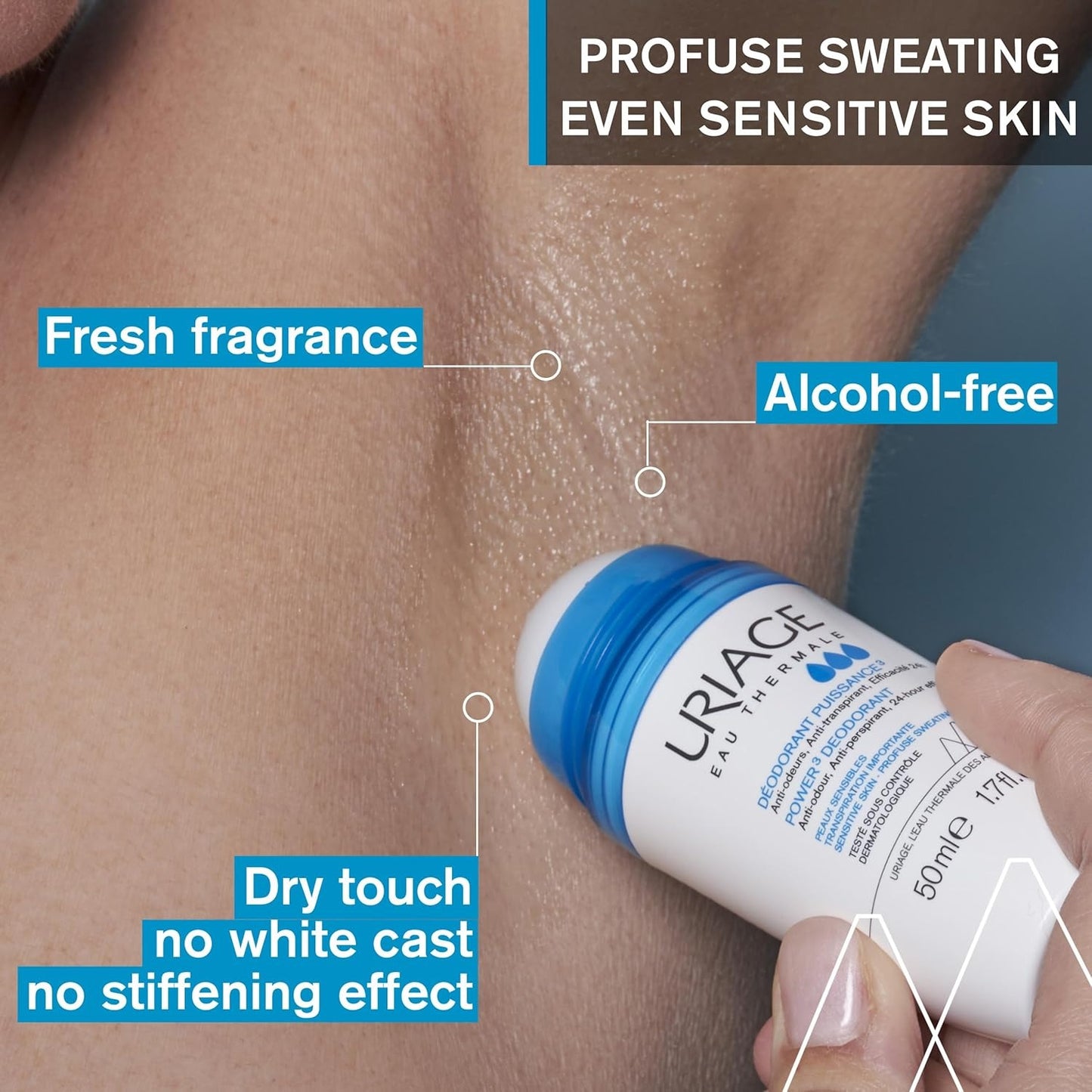 Uriage Power3 Antiperspirant Deodorant Roll-on 24H