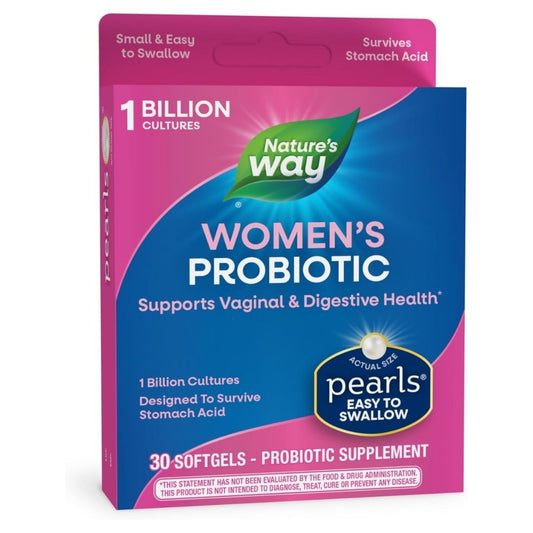 Nature's Way Probiotic Pearls Women's – 1 Billion Live Cultures – 30 Softgels