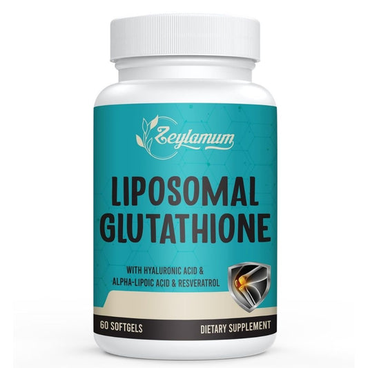 Zeylamum Liposomal Glutathione 2400mg with Hyaluronic Acid & Resveratrol – 60 Softgels