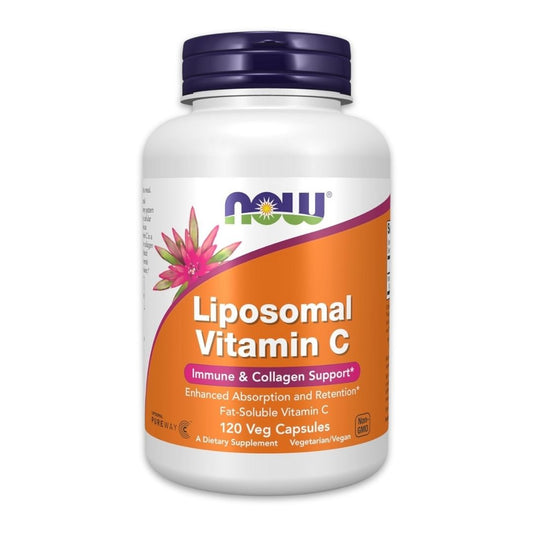 NOW Supplements, Liposomal Vitamin C, Immune & Collagen Support, 120 Veg Capsules
