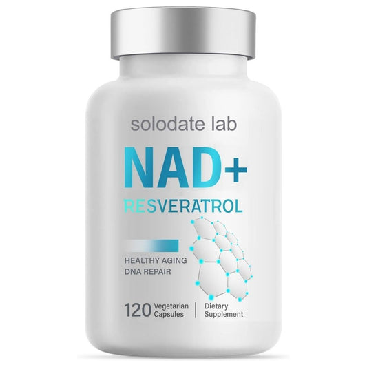 Solodate Labs NAD+ Resveratrol Supplement 1000mg – 120 Capsules