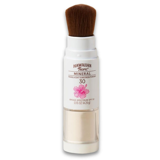 Hawaiian Tropic Mineral Powder Sunscreen Brush SPF 30, 0.15oz
