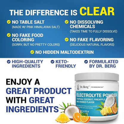 Dr. Berg Zero Sugar Hydration Keto Electrolyte Powder - 50 Servings