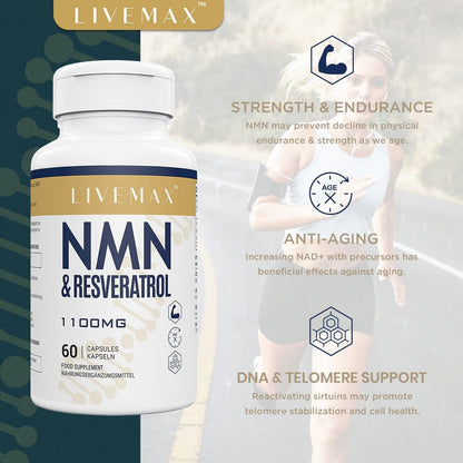 LIVEMAX NMN + Resveratrol – 60 Capsules