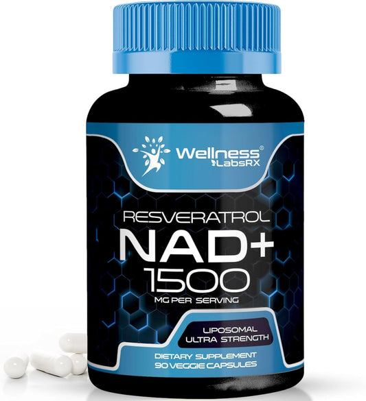 WELLNESS LABSRX 1500mg - Liposomal NAD+ Supplement with Resveratrol