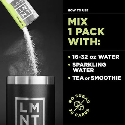 LMNT Zero Sugar Electrolytes - how to use | Drink Mix | 30-Count