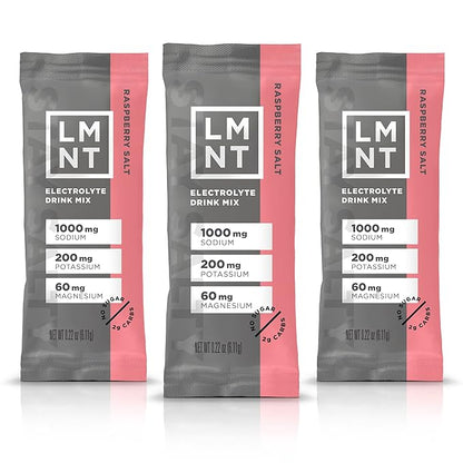 LMNT Zero Sugar Electrolytes - raspberry Salt | Drink Mix | 30-Count